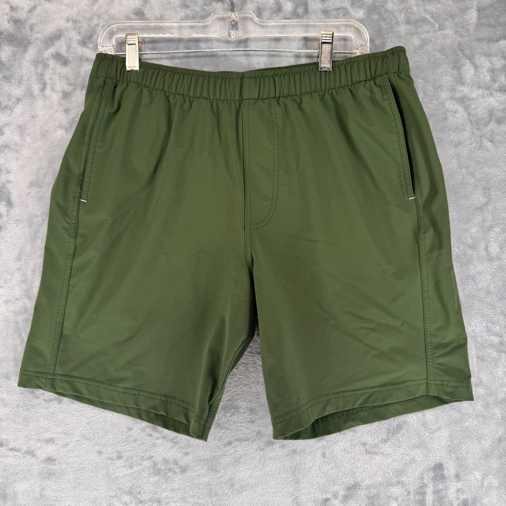 MYLES Mens Green Athletic Shorts Size L Elastic Waist Drawstring Pockets